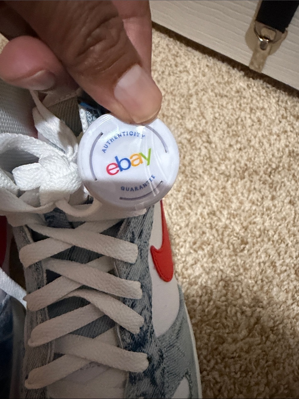 Nike dunk denim sz 9 - Picture 3 of 4